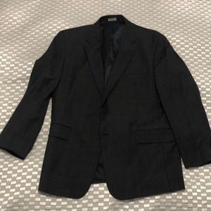 Gray windowpain suit